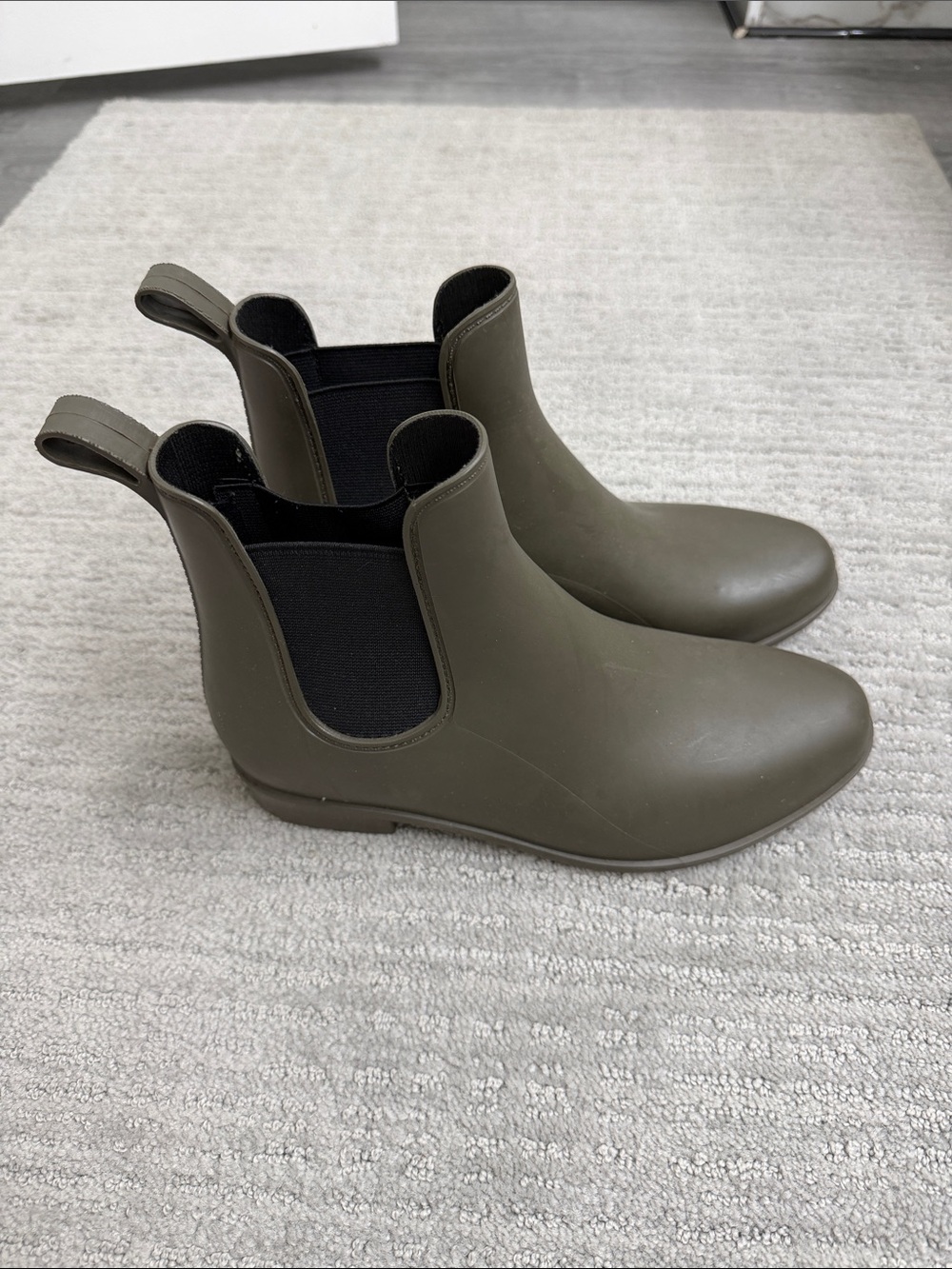 a new day Olive Green Chelsea Rain Booties